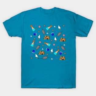 Oliver The Otter Summer Beach Vacation Pattern T-Shirt